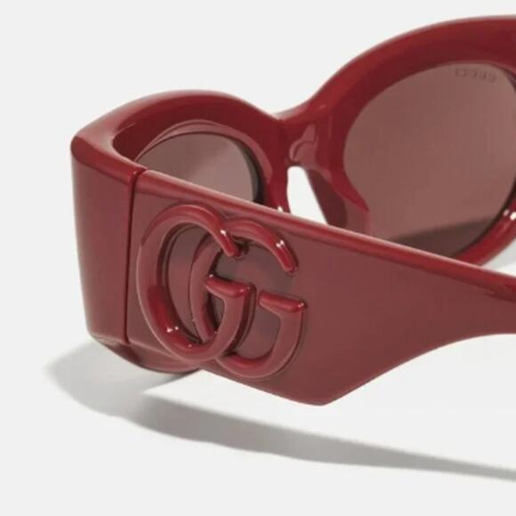 NEW Gucci GG1544S-002 Red Sunglasses 53mm 100% Authentic Burgundy Brown Unisex main image 8